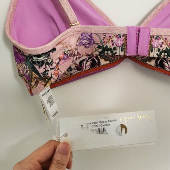 Camilla Mad As A Snake Crop Top Soft Bra Bralette Small CD b57 - Picture 8 of 10